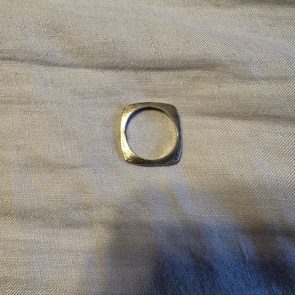 Silver Square Ring SZ 10